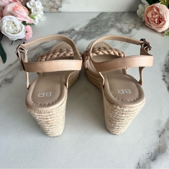BP Goldie Braided Wedge Sandal in Beige Size 10 NEW - Picture 11 of 16